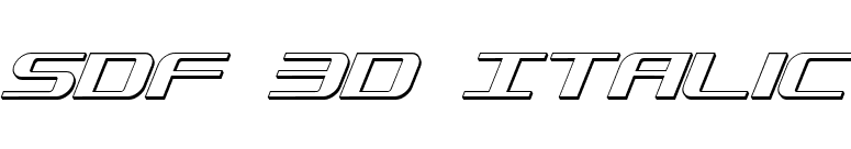 SDF 3D Italic font preview