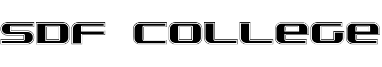SDF College font preview