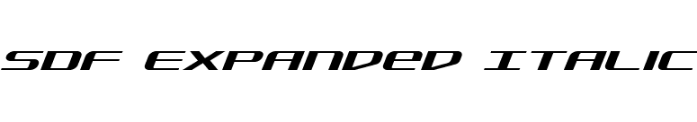 SDF Expanded Italic font preview
