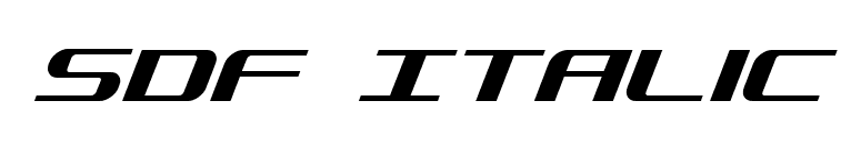 SDF Italic font preview