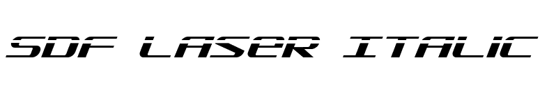SDF Laser Italic font preview
