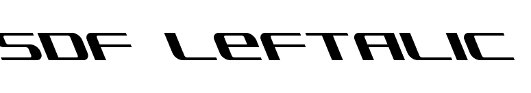 SDF Leftalic font preview