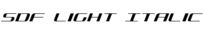SDF Light Italic font preview