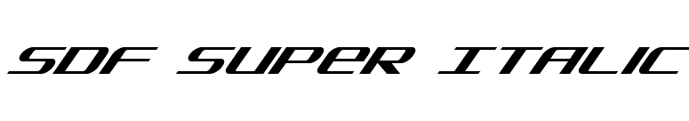 SDF Super Italic font preview