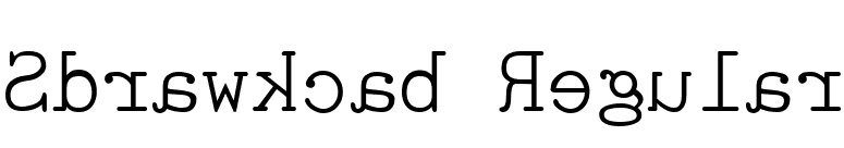 Sdrawkcab Regular font preview