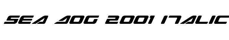 Sea Dog 2001 Italic font preview