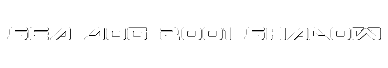 Sea Dog 2001 Shadow font preview
