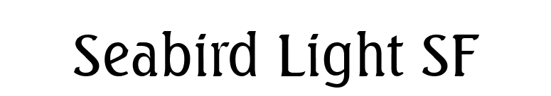 Seabird Light SF font preview