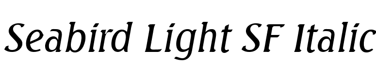 Seabird Light SF Italic font preview