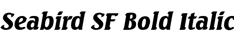 Seabird SF Bold Italic font preview