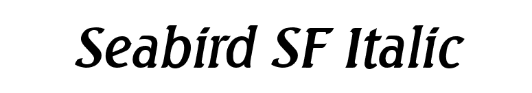 Seabird SF Italic font preview