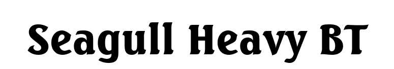 Seagull Heavy BT font preview