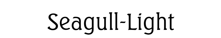 Seagull-Light font preview