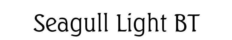 Seagull Light BT font preview