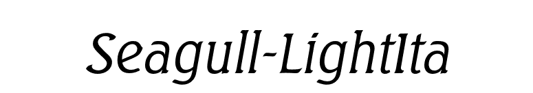 Seagull-LightIta font preview
