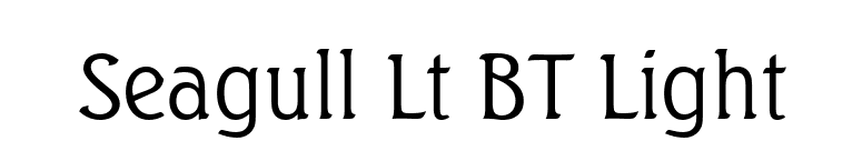 Seagull Lt BT Light font preview