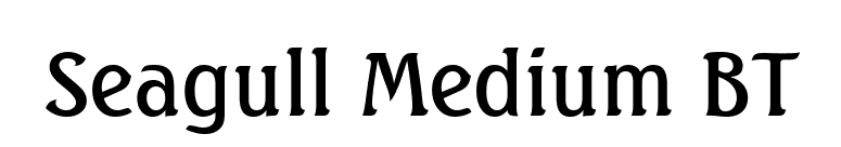 Seagull Medium BT font preview