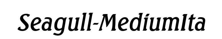 Seagull-MediumIta font preview