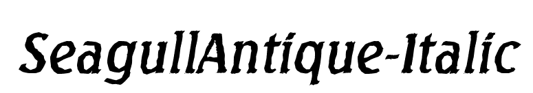 SeagullAntique-Italic font preview