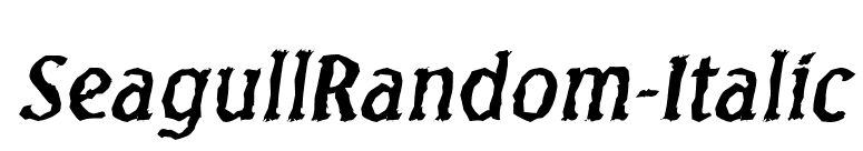 SeagullRandom-Italic font preview