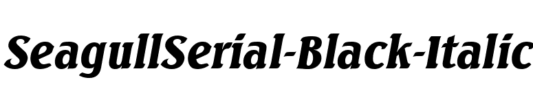 SeagullSerial-Black-Italic font preview
