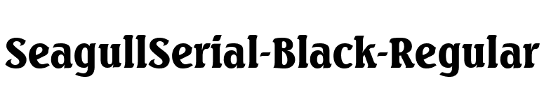 SeagullSerial-Black-Regular font preview