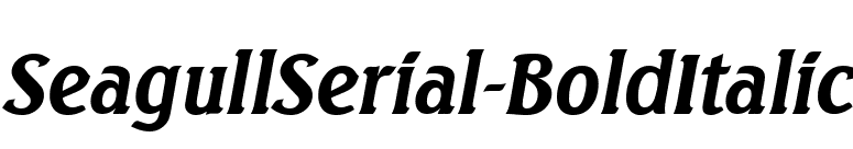 SeagullSerial-BoldItalic font preview