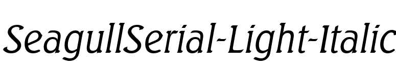 SeagullSerial-Light-Italic font preview