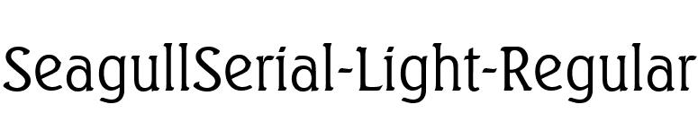 SeagullSerial-Light-Regular font preview