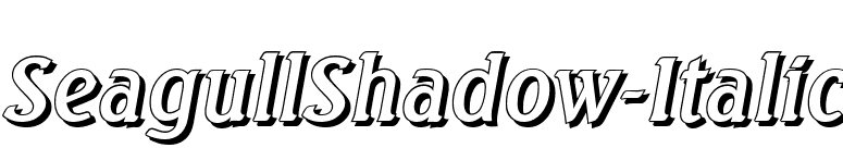 SeagullShadow-Italic font preview