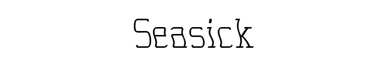 Seasick font preview