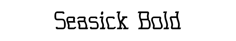 Seasick Bold font preview