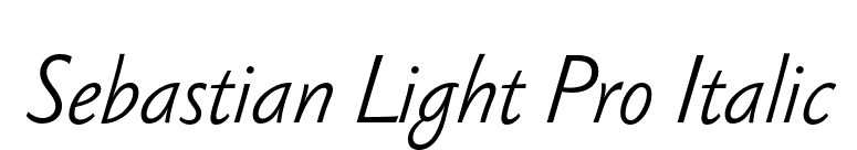 Sebastian Light Pro Italic font preview