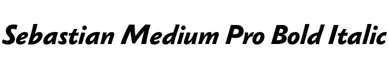 Sebastian Medium Pro Bold Italic font preview