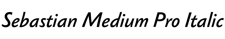 Sebastian Medium Pro Italic font preview