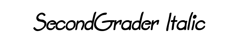 SecondGrader Italic font preview