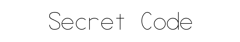 Secret Code font preview