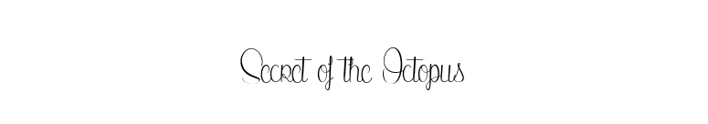 Secret of the Octopus font preview