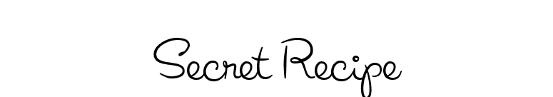 Secret Recipe font preview
