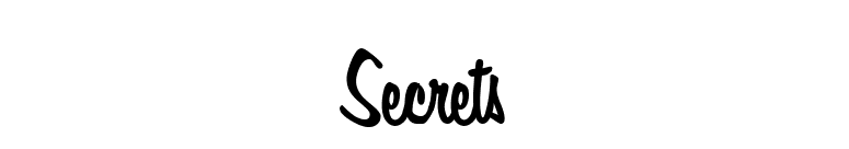 Secrets font preview