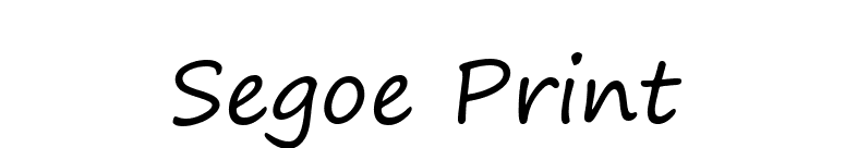 Segoe Print font preview