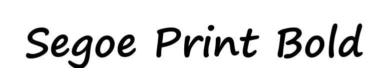 Segoe Print Bold font preview