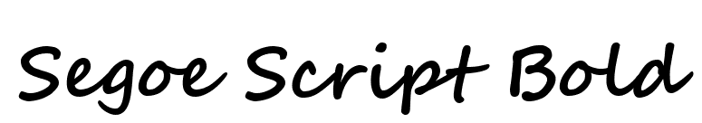 Segoe Script Bold font preview