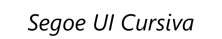 Segoe UI Cursiva font preview