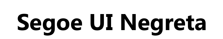 Segoe UI Negreta font preview
