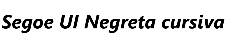 Segoe UI Negreta cursiva font preview