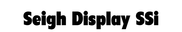 Seigh Display SSi font preview