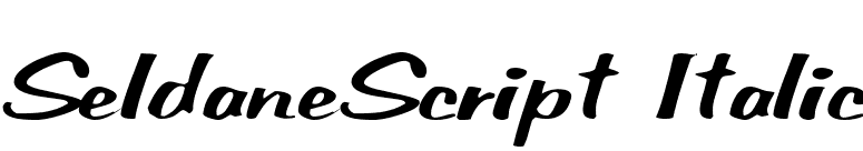 SeldaneScript Italic font preview