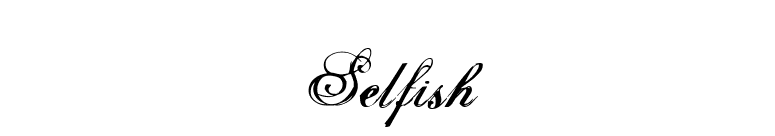 Selfish font preview
