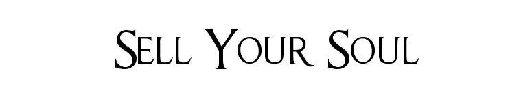 Sell Your Soul font preview